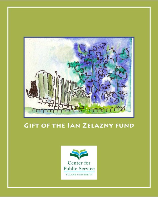 Watercolor of cat by fence